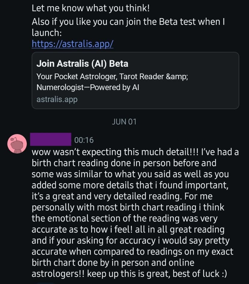 Reddit testimonial 2