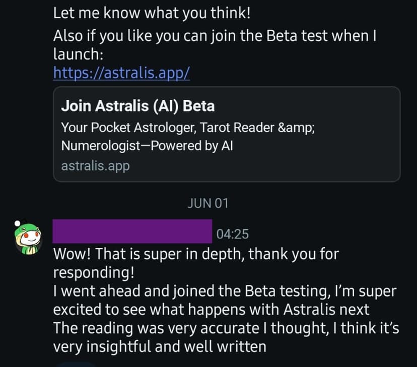 Reddit testimonial 3